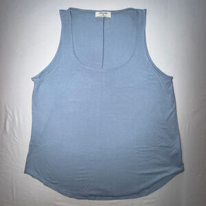 Zenana NWT Light Blue Scoop Neck Tank Top 1X Curved Hem Soft Layering Basic
